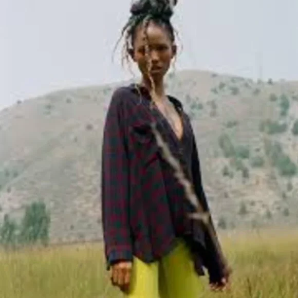 UO BDG Lachlan Flannel Button-Down Shirt - Picture 2 of 4